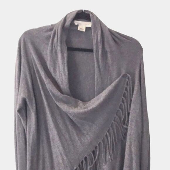 LOVESTITCH Wrap Cardigan Sweater Fringe Women's Medium Western Boho Travel Cozy - Picture 3 of 14